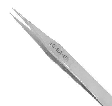 Excelta-Tweezers-3C-SA-SE-4.25 Inch-Very Fine-Straight Tip